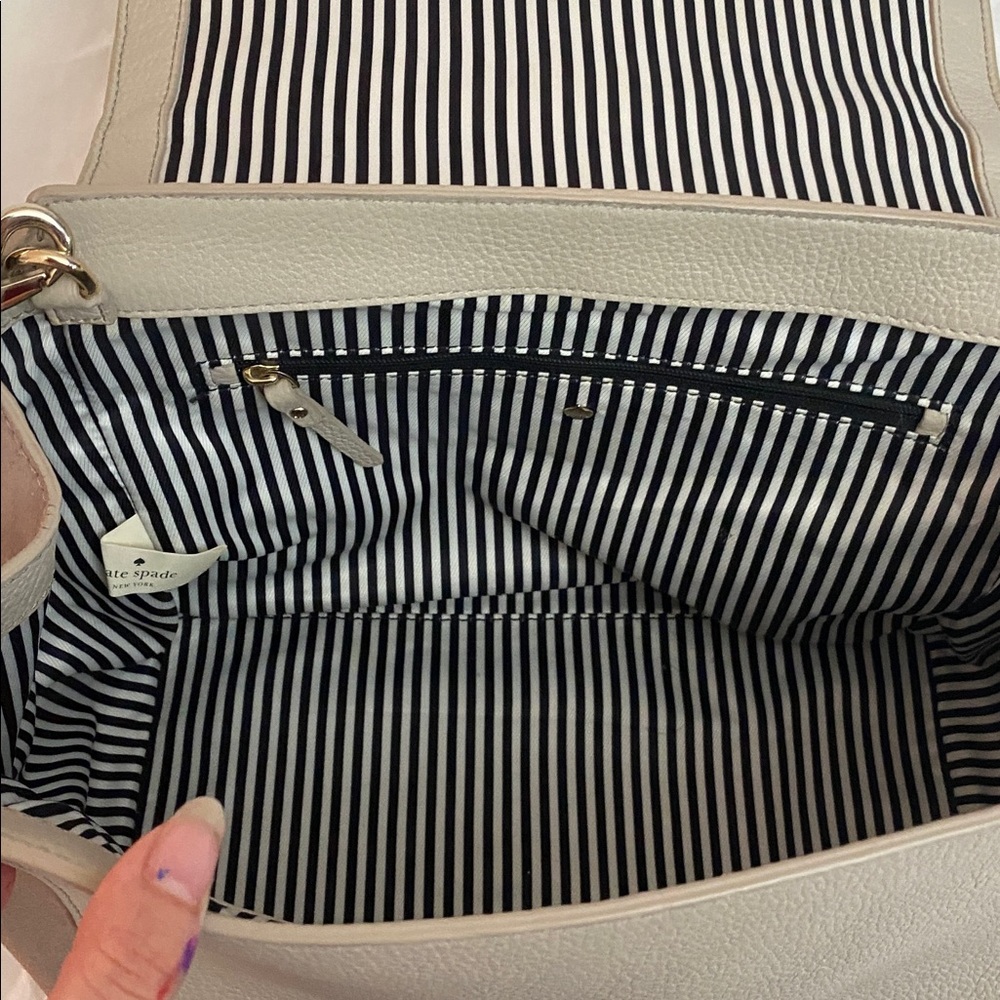 Kate Spade Taupe Leather Satchel - Picture 5 of 6